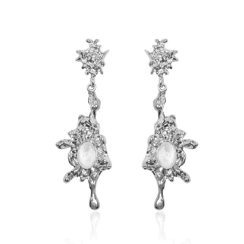 Stempel VENUS Opal Wassertropfen Ohrringe Unregelmäßige Mode Persönlichkeit für Frauen Hochzeit Zeremonie Geschenk Schmuck_voghion.com