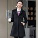 "Unisex Wool Blend Professional Coat – Mid-Length Workwear For Hotel & Office Managers (Navy/Black, S–4XL)"_voghion.com