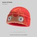 Cute Cartoon Flame Plush Women Korean Version Fashionable Warm Knitted Winter Skiing Wool Landlord Hat For Men_voghion.com