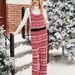 Christmas Women's clothing hot styleautumn and winter Christmas wear knitted overalls pants loose Christmas snowflake knitted jumpsuit_voghion.com