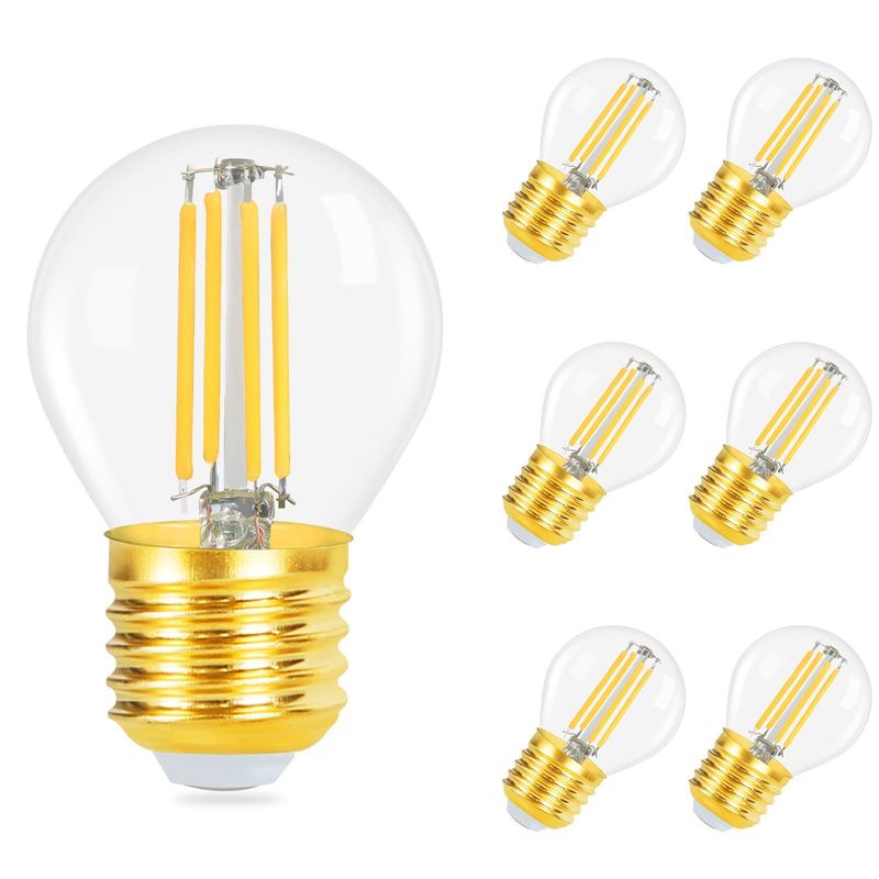 LED Glühbirne E27 Lampe: 6 Stück Vintage Edison Glühlampe Warmweiß Retro Birne G45 2700K Glühbirnen 4W_voghion.com