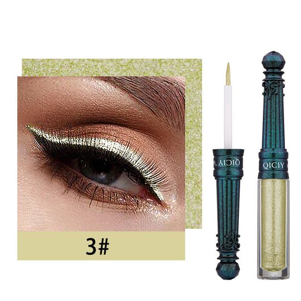 Lidschatten- und Liner-Kombination QICIY 6-Farben-Eyeliner für mehrfarbigen, wasserfesten, natürlichen, glänzenden, nicht verschmierenden Eyeliner_voghion.com