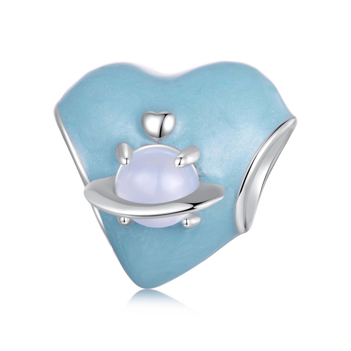 Planet Heart Charm Sterling Silver Charm_voghion.com