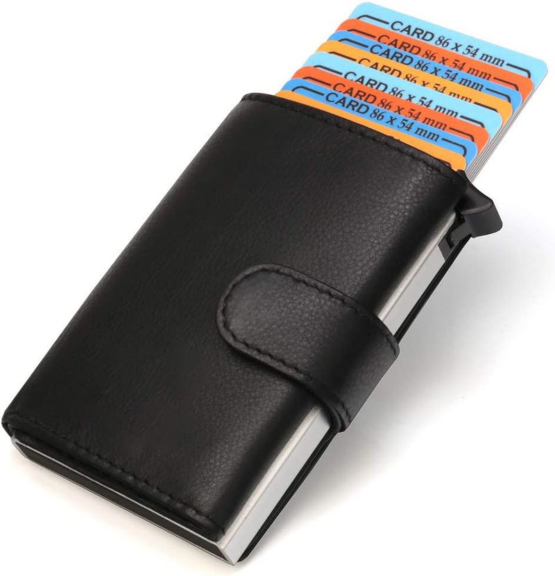 Porta carte di credito POP-UP Holder SHOPBOP da uomo con protezione RFID NFC_voghion.com