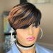 Synthetic Clip-in Wigs Brazilian Style Ladies Brown Highlighted Short Wigs Rose.com Fashion Chemical Fiber Wigs_voghion.com