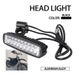 Faro anteriore modificato in alluminio stile lungo - LED ad alta luminosità, finitura nera, 16x13x8 mm, compatibile con più modelli di veicoli_voghion.com