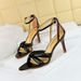 927-A6 Fashion Hollow Open Toe Cross Strap Summer High Heel Women's Shoes with Sandals_voghion.com
