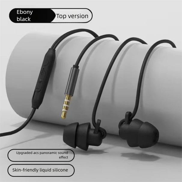 Auricolari in-ear con interfaccia di tipo C cablata, foro rotondo da 3,5 mm, cancellazione del rumore, isolamento acustico, speciale per dormire_voghion.com