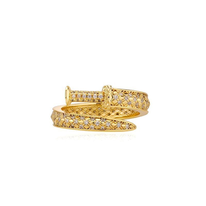 Bagues Nouvelle bague en diamant ouverte All Match Diffusion en direct Conception personnalisée Bague Épée de Justice Boucles d'oreilles Cadeau de couple_voghion.com