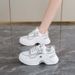 Version coréenne des nouvelles chaussures de sport décontractées à plateforme pour femmes papa, automne 2024_voghion.com