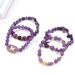 8 cm violett Kristall Ronn Perlen Päiperlek Tag Natursteen Armband Set Einfach Perséinlechkeet_voghion.com