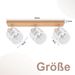 Glitzerlife Deckenstrahler 3 Flammig Weiß Deckenlampe Holz - Deckenleuchte E14 Moderne Deckenleuchte Schwenkbar 350° Max.25w Innen Holzoptik Spotlights Für Flur_voghion.com
