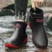 Mens Waterproof Oil Proof Winter Outdoor Women Water Shoes Plush Lining PU Non-Slip Low Top Rain Boots EU 36-44 250122_voghion.com