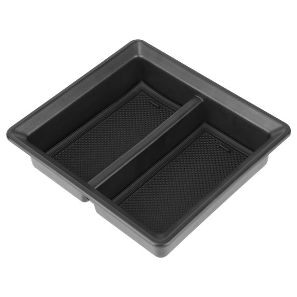 Center Console Organizer Tray Fit For 2021 2022 2023 Tesla Model 3 Model Y Armrest Drawer Storage Box with 2Pcs Silicone Pads_voghion.com