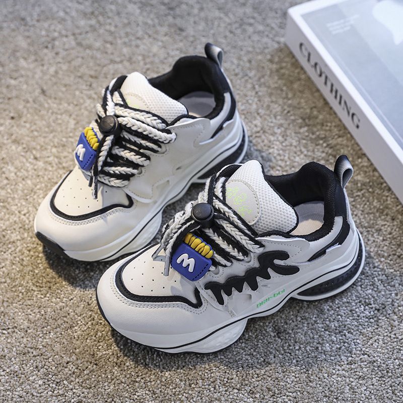 Kid's Clothing Girls and boys sports shoes 2024 autumn leather surface net celebrity dad shoes running shoes children's shoes for children_voghion.com
