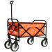 Minimeetall Colorful Collapsible Foldable Wagon Cart With Strapping System, Beach Wagon ,Utility Wagon Grocery Cart Camping Shopping Sports Gardeing Fishing Supports 225lbs,orange Leaf_voghion.com
