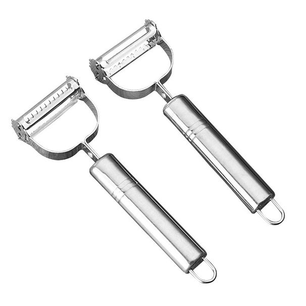 Utensile da cucina multifunzionale in acciaio inox per verdure e grattugia, sbucciatore di frutta e coltello per sbucciare_voghion.com
