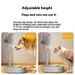 Grey Multifunctional Vertical Drinking Feeding Device With Adjustable Height, Detachable Washable, Leak Proof Pet And_voghion.com