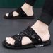 Men' Summer Trendy Dual-ue Non-lip Odor-reitant Soft Sole Slide_voghion.com