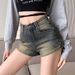 Denim For Women, Tight Fitting 2023 New Spring And Summer Look Slimming, Base Hot Pants, Hip Lifting, High Waist Elastic_voghion.com
