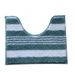 Striped Non-Slip Bathroom Rug Set (2-Piece), Modern U-Shaped Toilet Mat & Rectangular Shower Mat – Soft Polyester Machine Washable Quick-Dry Floor Mat_voghion.com