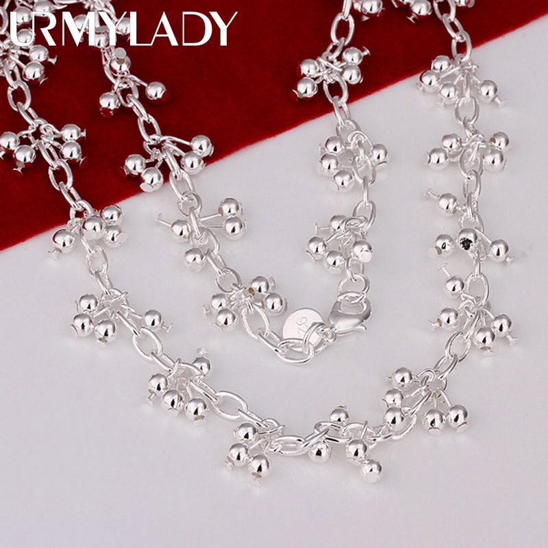 Moda coreana Sterg Sier perline catene collane per donne gioielli di design regali per le feste_voghion.com
