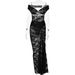 Heißer Verkauf neues zweiteiliges ärmelloses rückenfreies Spitzenkleid, sexy und modisches Slim Fit langes Rockset_voghion.com