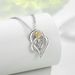S Silver Heart Color Flower Sunflower Pendant_voghion.com
