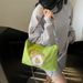 Embroidered Donut Handbag Nylon Fabric Trendy Women Japanese And Korean Style Casual Outing Commuting Crossbody_voghion.com