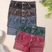 Women's European Size Seamless Denim Base Layer Underwear High Elasticity Breathable Mid-Waist Boxer Briefs_voghion.com
