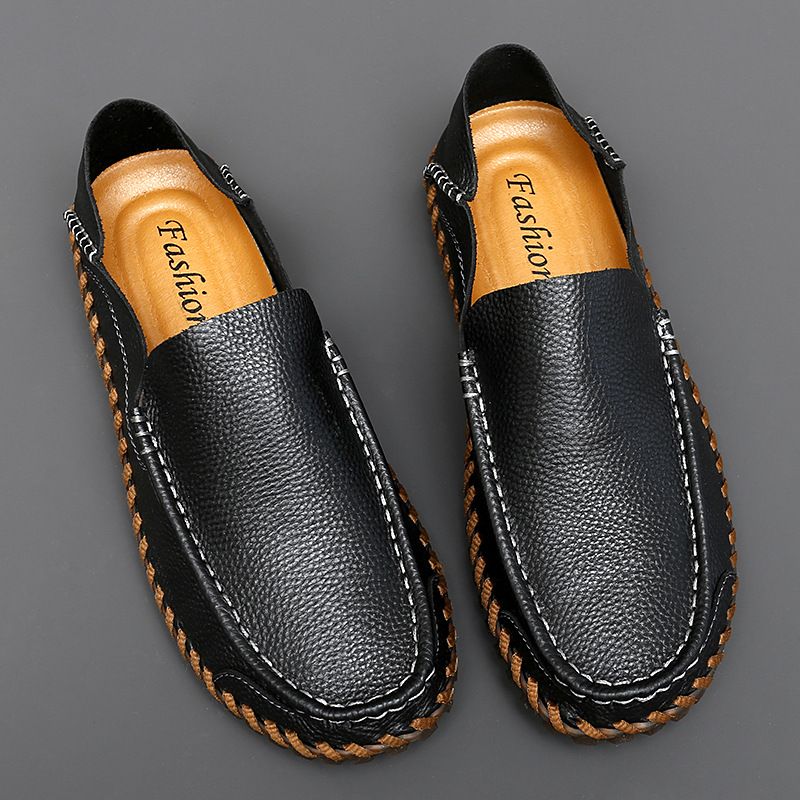 Grote handgemaakte loafers met kleine outdoor rijschoenen_voghion.com