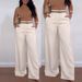 Women's Clothing Solid Color Basic Versatile Casual Flared Pants_voghion.com