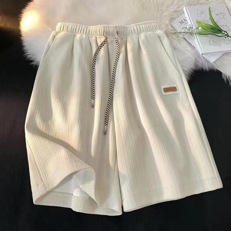 Vêtements pour hommes Shorts d'été en soie glacée Loose Salt Series 3 Pantalons décontractés à jambe large mi-longs_voghion.com