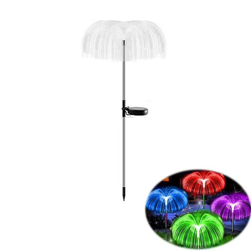 Solar-Gartenleuchten für den Außenbereich, wasserdicht, Glasfaser, Quallen-Rasenleuchten, Außenterrasse, Villa, Hof-Dekor, Nachtlicht XYZ_voghion.com