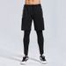 Men's Clothing Men's Quick Drying Pants Autumn And Winter Five Point Pants Running Tight Elastic Training Men's Shorts_voghion.com