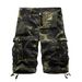Camouflage men's oversized work clothes, 5cm camouflage pants, shorts, beach pants_voghion.com