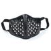 Maschera antipolvere per motociclisti da esterno, in pelle punk, con gancio per l'orecchio, rivetto, corda, motivo serpente, per uomo_voghion.com
