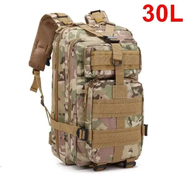 Ryggsäck 30/50L Taktisk Ryggsäck Man Resa Bas Överlevnad Utomhus 3P Assault EDC Molle Pack Vandring Trekking Jakt_voghion.com