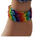 【8PCS】Xiyin Rainbow Anklet Bohemian Rice Elastic Thread String Beads Accessories_voghion.com