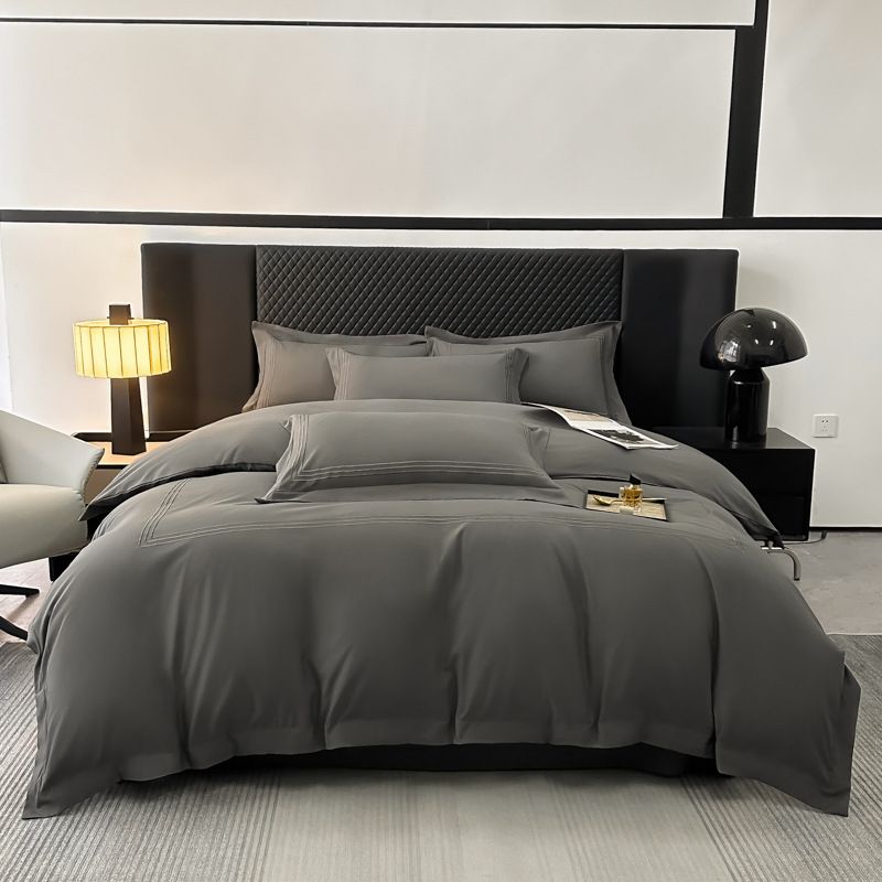 Luxury Men's Brushed Cotton Bedding Set - Heavyweight & Stain-Resistant_voghion.com