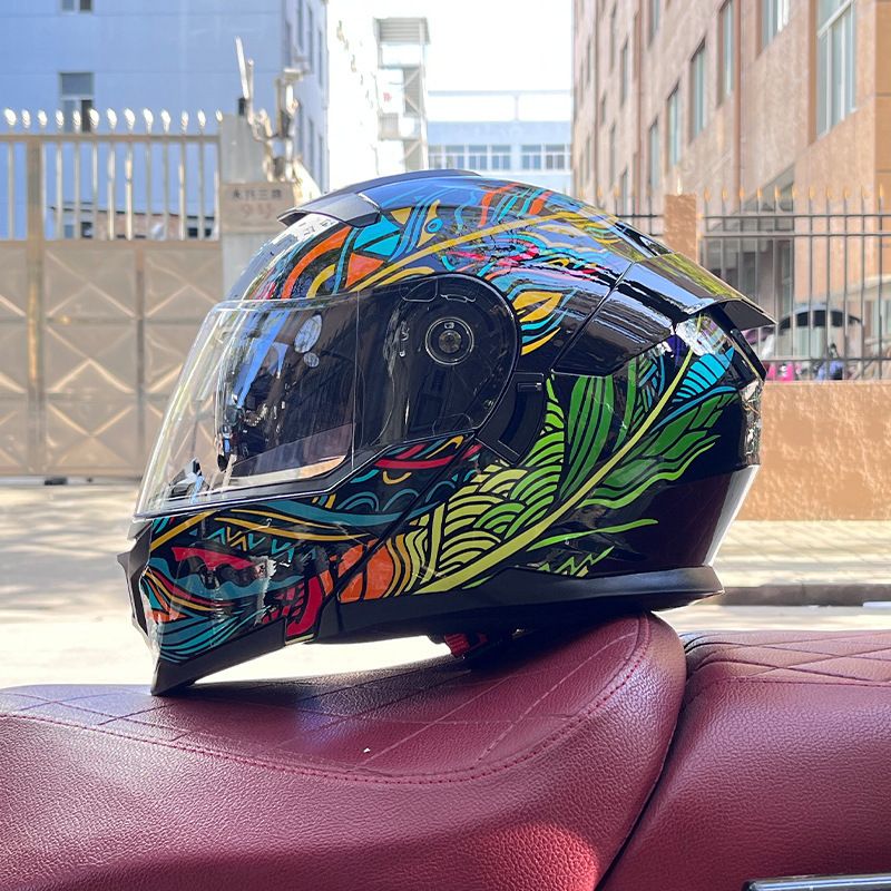 Jiekai 3C tanúsítvánnyal rendelkező motoros sisak expozíciós sisak férfi és női teljes sisak Bluetooth személyiség Four Seasons motorkerékpár nagy farkú nemzeti _voghion.com