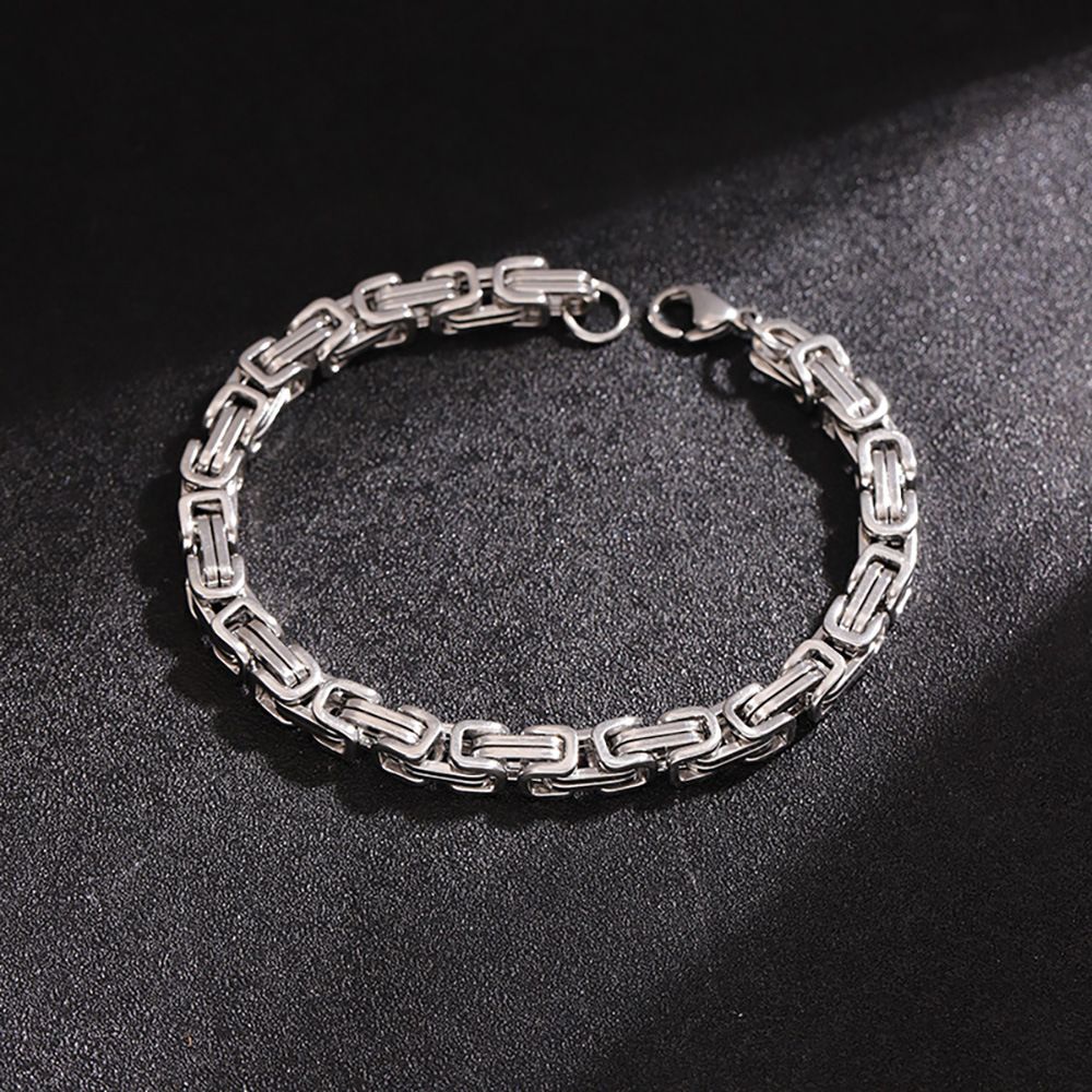 6mm New Bold Hip-Hop Bracelet Titanium Steel Electroplated Color-Retaining Emperor Chain Jewelry High-End Feel_voghion.com