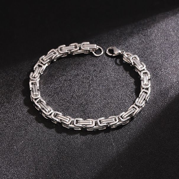 6mm New Bold Hip-Hop Bracelet Titanium Steel Electroplated Color-Retaining Emperor Chain Jewelry High-End Feel_voghion.com