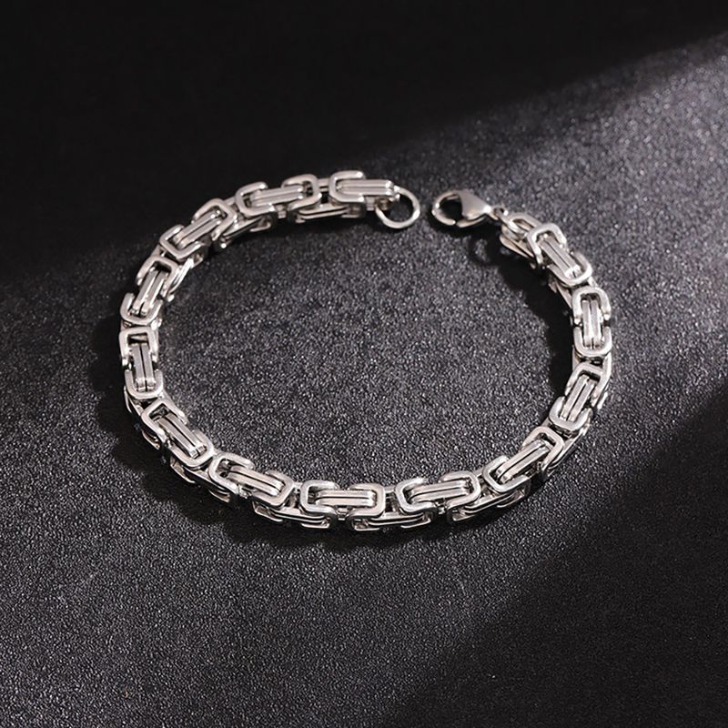 Bracciale Hip-Hop Bold da 6 mm, in acciaio al titanio, con catena Emperor elettrolitica a mantenimento del colore, di alta qualità_voghion.com