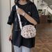 Corduroy Fabric Korean Style Small For Women 2024 New Fashion Strawberry Print Phone Ins Casual Crossbody Bag_voghion.com
