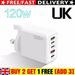 120 W 5-Port USB-C PD Schnellladegerät Stecker, 4 Port QC3.0 Wandadapter für iPhone/iPad_voghion.com