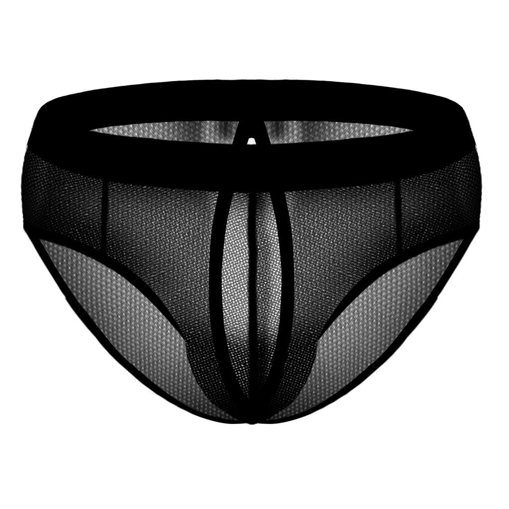 Sexy Open Crotch Mesh Triangle Rubber Shorts_voghion.com