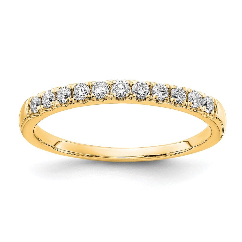 14k 1/4 Carat Lab Grown Diamond VS/SI+ G+ Complete Wedding Band_voghion.com