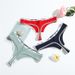 Tanga transpirable de algodón puro para mujer, camiseta sexy con realce de glúteos y entrepierna triangular._voghion.com