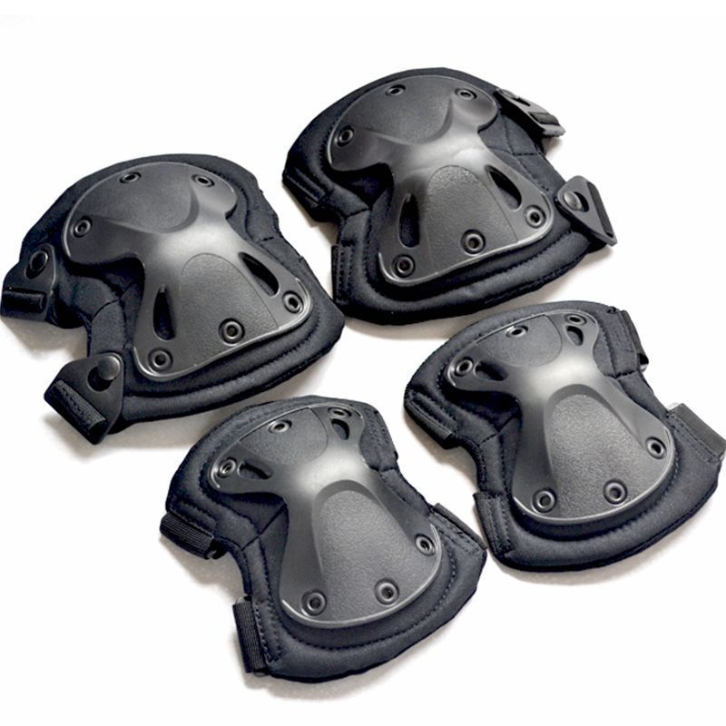 Set di 4 pezzi di protezioni per ciclismo, sport e ginocchiere da campo King Kong Military Enthusiast_voghion.com